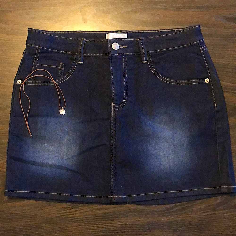 Faded Jean Skort